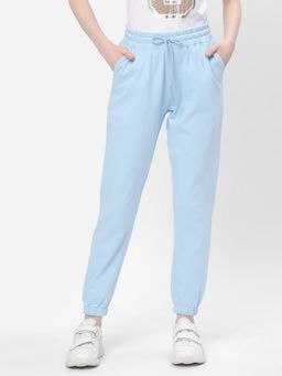 R&B - Women Blue Solid Regular Women Joggers