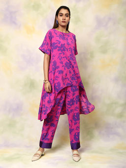TAMISKA BY NARENDRA KUMAR - High Low Floral Co-Ord (Set of 2)