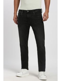 Peter England - Men Black Mid Wash Jeans