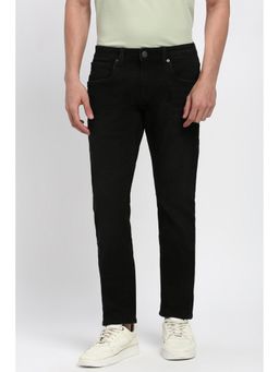 Peter England - Men Black Dark Wash Jeans