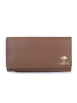 The Clownfish - Khaki Genuine Leather Womens Wallet