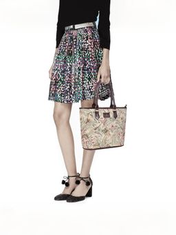 The Clownfish - Beige Handbag with Front Flap Pocket