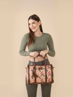 The Clownfish - Multi-Color Printed Handicraft Fabric Duffle Bag (Set Of 2)