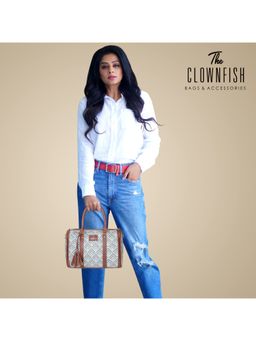 The Clownfish - Multi-Color Printed Handicraft Fabric Duffle Bag (Set Of 2)