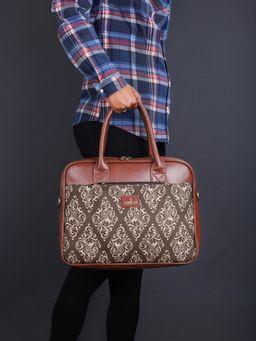 The Clownfish - Brown 15.6 Inch Laptop Bag for Women (Set Of 2)