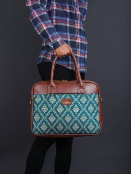 The Clownfish - Green 15.6 Inch Laptop Bag for Women (Set Of 2)