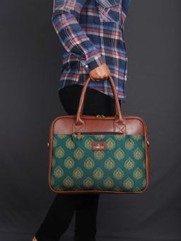 The Clownfish - Green 15.6 Inch Laptop Bag for Women (Set Of 2)