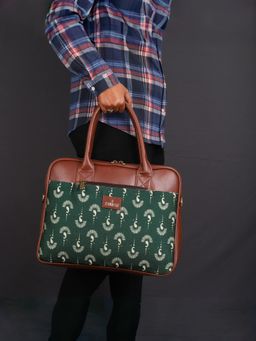 The Clownfish - Green 15.6 Inch Laptop Office Bag for Women