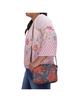 The Clownfish - Blue Faux Leather Crossbody Sling Bag for Women