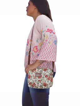 The Clownfish - White Faux Leather Crossbody Sling Bag for Women