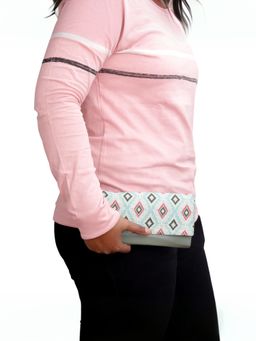 The Clownfish - Blue Printed Vegan Leather Ladies Wallet (Set Of 2)