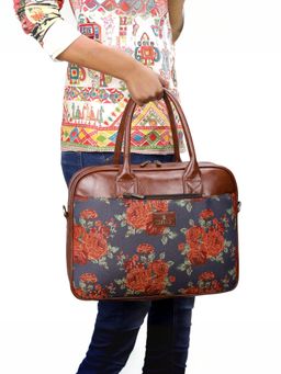 The Clownfish - Navy Blue 15.6 Inch Laptop Bag for Women (Set Of 2)