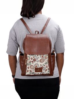 The Clownfish - White Faux Leather Womens Backpack