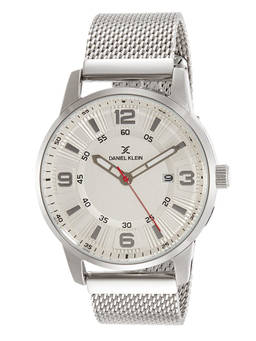 Daniel Klein - Silver Round Analog Watch For Men - DK11754 - 1