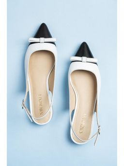 MIORAH - White Leather Sandal Heels