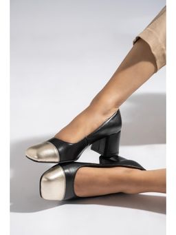 MIORAH - Black Leather Pumps