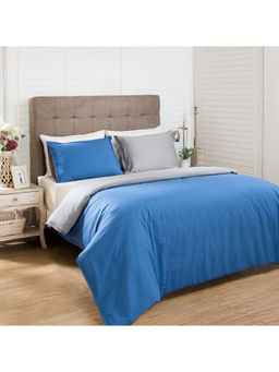 Maspar - Colorart Hannah Solid 200TC Blue Duvet Cover & 1 Pillow Cover (Set of 2)