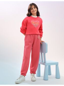U.S. POLO ASSN. - Girls Pink Polyester Joggers