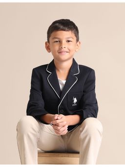 U.S. POLO ASSN. - Boys Blue Polyester Full Sleeves Blazer