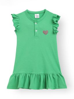ANTHRILO - Summer Green Girls Heart Dress