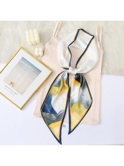 CrossKulture - Women Satin Ribbon Scarf - Multi-Color