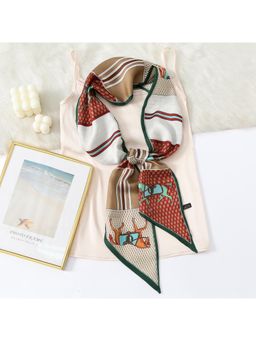 CrossKulture - Women Satin Ribbon Scarf - Multi-Color