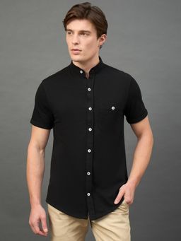 Club York - Black Solid Shirt