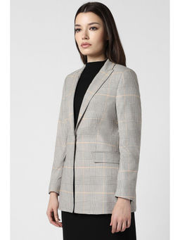 Van Heusen - Women Grey Check Blazer