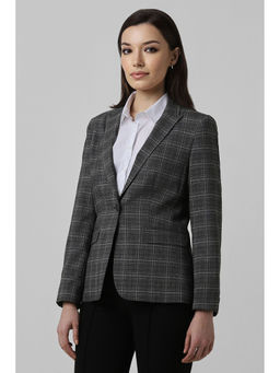 Van Heusen - Women Grey Check Blazer