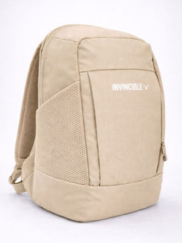 INVINCIBLE - Unisex Beige Solid Backpack