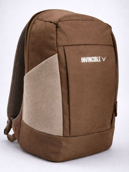 INVINCIBLE - Unisex Brown Colorblock Backpack