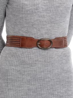 ART N VINTAGE - Women Semi Formal Leather Textured Rust Belt
