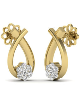 KuberBox - 18K Wobble Fantasy Stud Earrings for Women and Girls