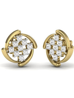 KuberBox - 18K Dots Stud Earrings for Women and Girls