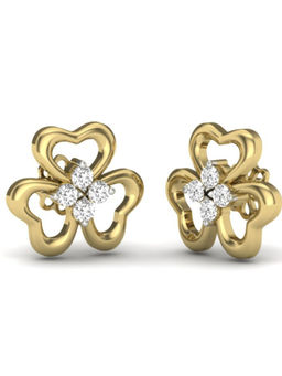 KuberBox - 18K Anamika Stud Earrings for Women and Girls