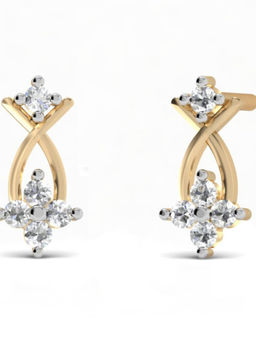 KuberBox - 18K Demure Stud Earrings for Women and Girls