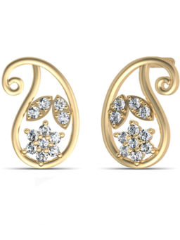 KuberBox - 18K Dulcet Stud Earrings for Women and Girls