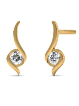 KuberBox - 18K Halcyon Stud Earrings for Women and Girls