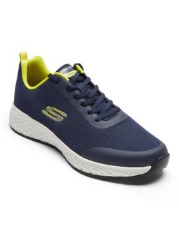 SKECHERS - Men Terrenex Navy Blue Lime Casual Lace Up Sneakers