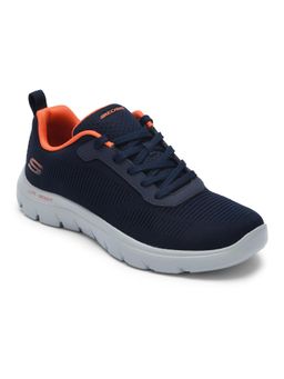 SKECHERS - Men Summits Navy Blue & Orange Casual Sneakers