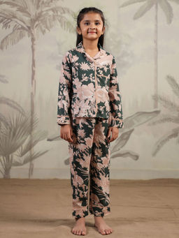 SAY - Pure Cotton Floral Green Shirt and Pyjama (Set of 2)