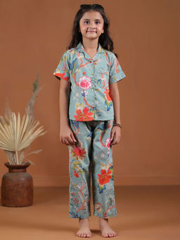 SAY - Pure Cotton Blue Shirt and Pyjama (Set of 2)