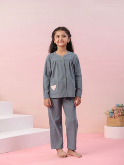SAY - Pure Cotton Grey Top and Pyjama (Set of 2)