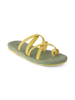 PEPPER - Women Slip On Round Toe One Toe- Yellow
