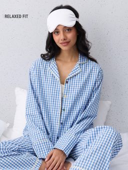 The Souled Store - Plaid Sleepy Sky Women Lounge Shirt