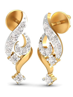 KuberBox - 18K Contemporary Crafted Stud Earrings for Women and Girls