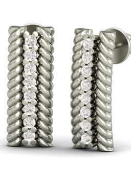 KuberBox - 18K The Star Line Up Stud Earrings for Women and Girls