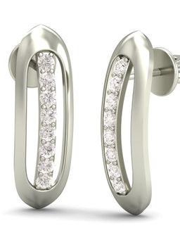 KuberBox - 18K Elongated Eliteness Stud Earrings for Women and Girls