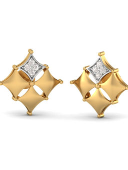 KuberBox - 18K Majestic Stud Earrings for Women and Girls