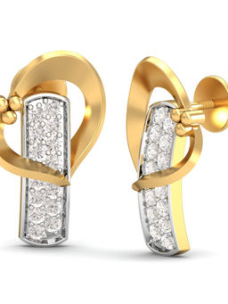 KuberBox - 18K Picture Perfect Stud Earrings for Women and Girls